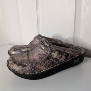 Alegria Seville Womens Shoe Clogs Size 40US 10 Metallic Patent Leather SEV-218